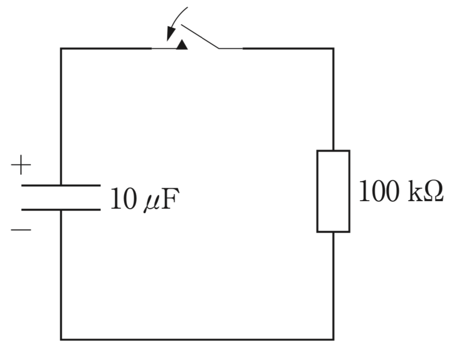 第30回午前49問 RC放電回路（10μF・100kΩ）