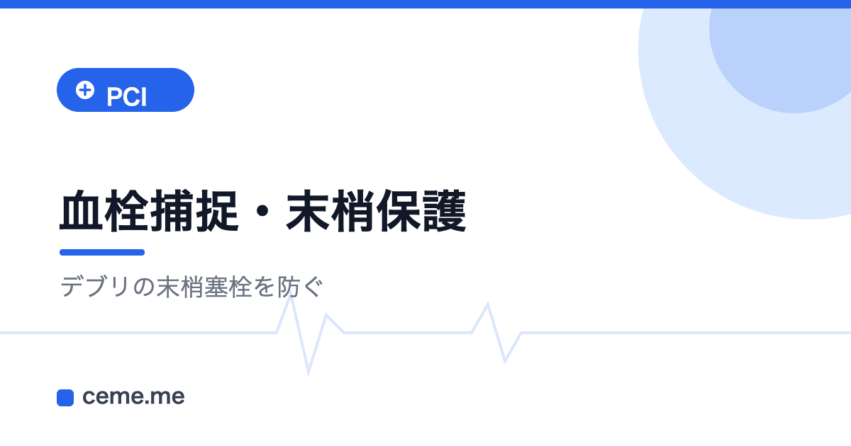 末梢保護 フィルター 血栓